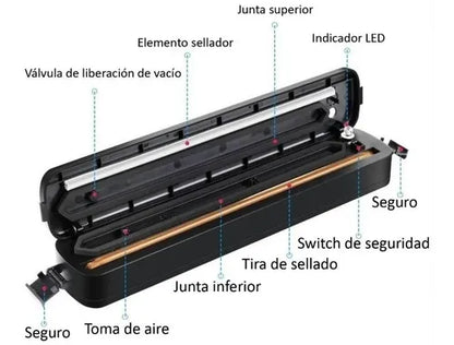 Selladora de Alimentos al Vacío Automática + Bolsas