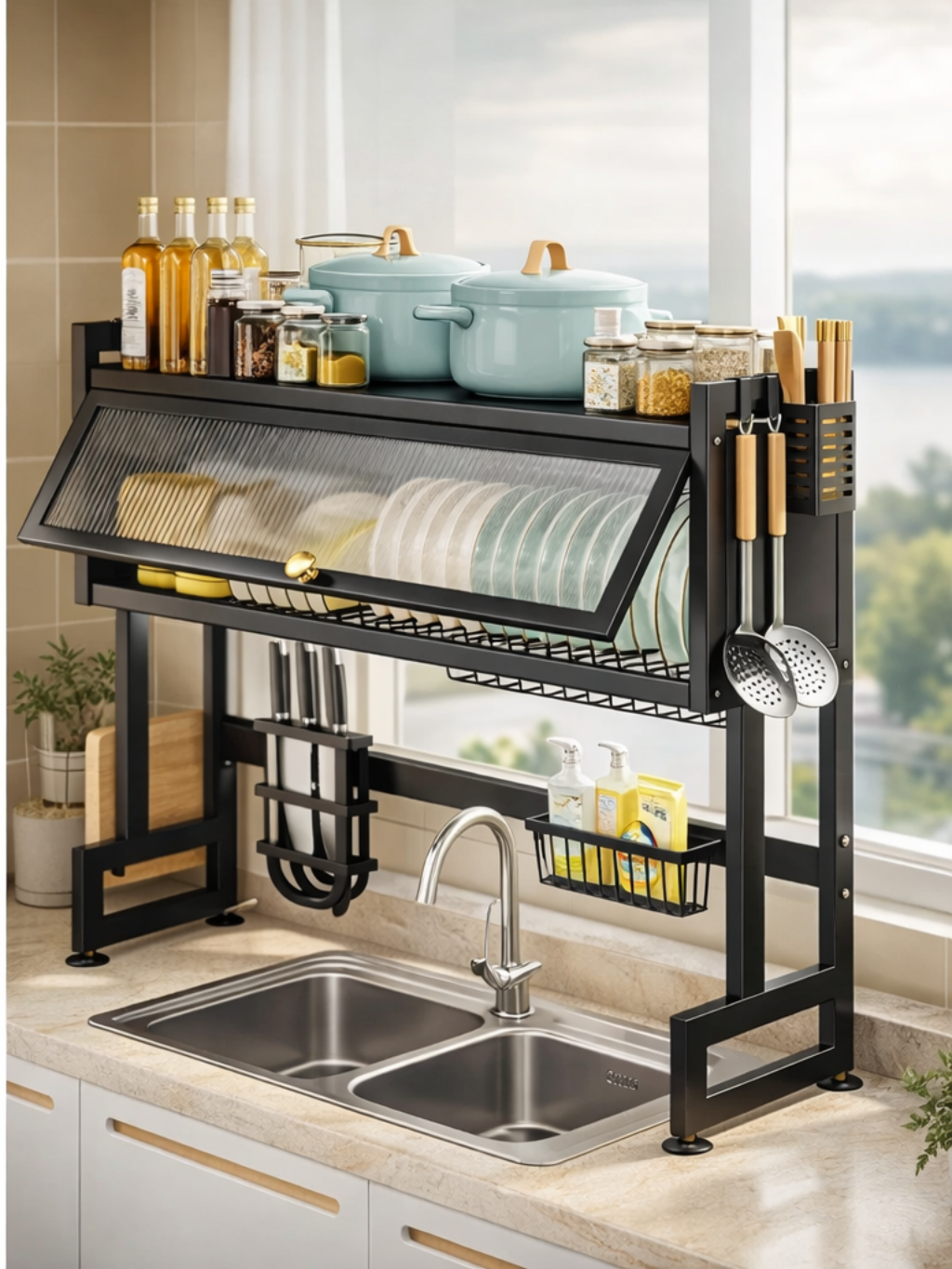 Escurridor de Platos con Gabinete